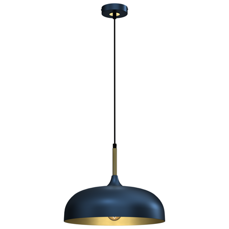 Lampa wisząca LINCOLN BLUE/GOLD 35cm