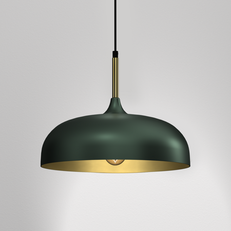 Lampa wisząca LINCOLN GREEN/GOLD 35cm