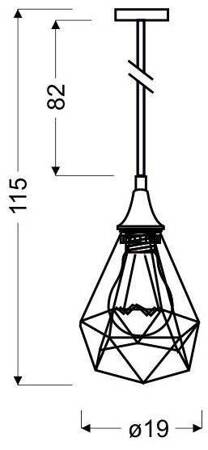 Lampa wisząca LOCA BLACK 56W LED