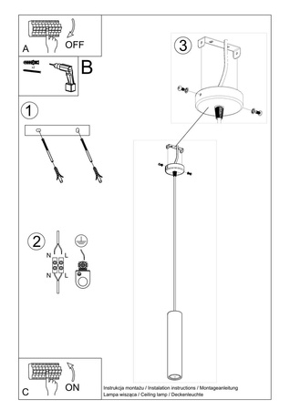 Lampa wisząca LUVO 1