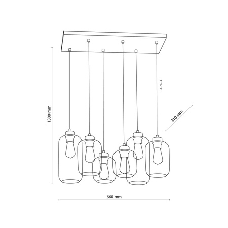 Lampa wisząca MARCO Brown 6xE27