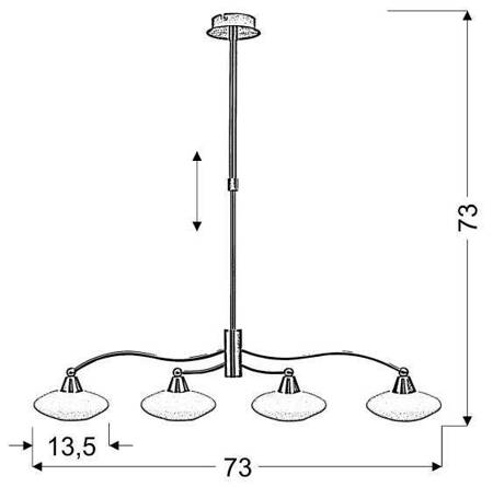 Lampa wisząca MONZA BLACK / GOLD 3xG9 8W