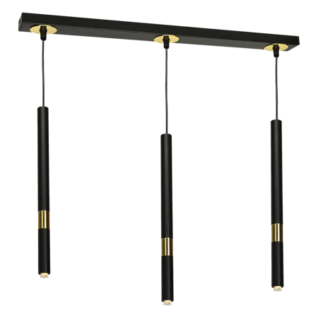 Lampa wisząca MONZA BLACK / GOLD 3xG9 8W