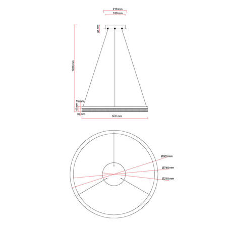 Lampa wisząca Midway Cristal mała triangle 1xLED LP-033/1P S GD Cristal Triangle