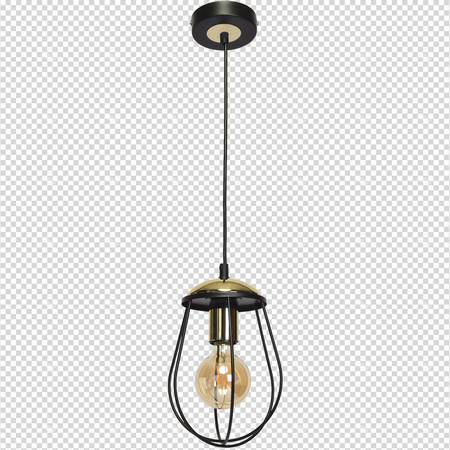 Lampa wisząca OLIMP BLACK / GOLD 1xE27 60W