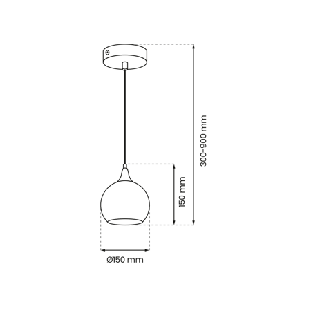 Lampa wisząca PALLA SILVER fi 150 1xE27