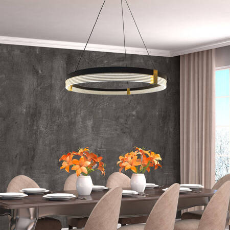 Lampa wisząca Plum 1 LED CCT duża czarna LP-0407/1P L BK Triangle