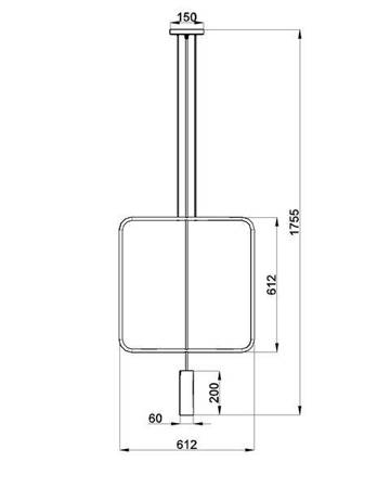 Lampa wisząca RANA 1 czarna