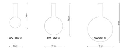 Lampa wisząca RIO 110 biały LED 4000K