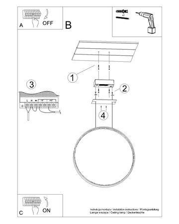 Lampa wisząca RIO 110 złota LED 4000K