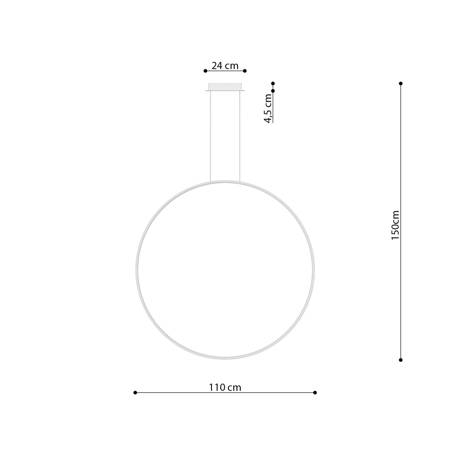 Lampa wisząca RIO 110 złota LED 4000K