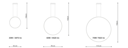 Lampa wisząca RIO 55 czarny LED 4000K