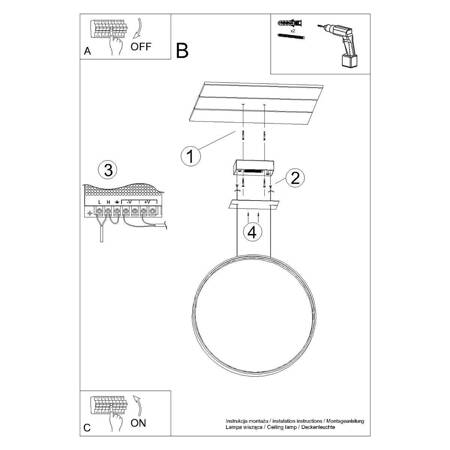 Lampa wisząca RIO 78 biały LED 3000K