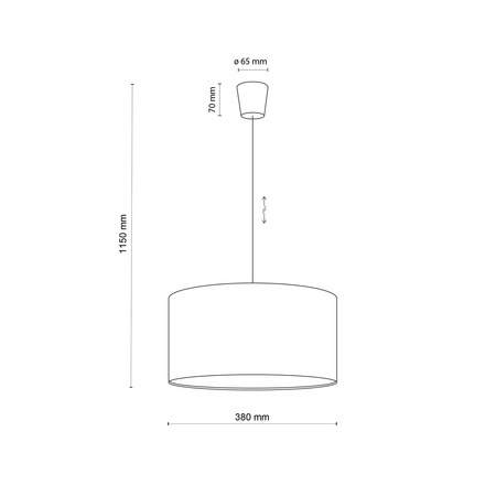 Lampa wisząca RONDO Blue E27