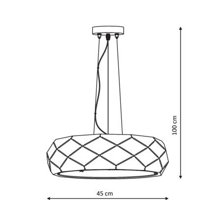 Lampa wisząca Reus 3xE27 złota