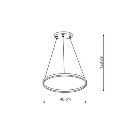 Lampa wisząca Ring mały CCT 1xLED czarny LP-909/1P S BK CCT