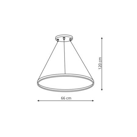 Lampa wisząca Ring średni CCT 1xLED czarny LP-909/1P M BK CCT