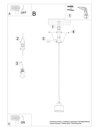 Lampa wisząca SAVAR 1 czarna