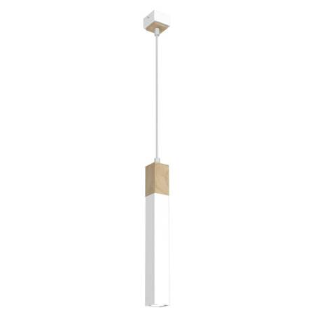 Lampa wisząca SOLO SAWN WHITE / PATINATED WOOD 1x mini GU10