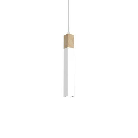 Lampa wisząca SOLO SAWN WHITE / PATINATED WOOD 1x mini GU10