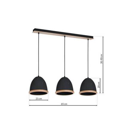 Lampa wisząca STUDIO BLACK 3xE27 czarny