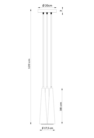Lampa wisząca SULA 3P naturalne drewno