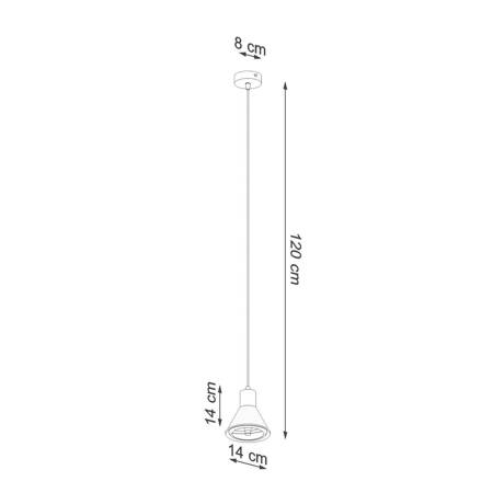 Lampa wisząca TAZILA 1 biała [ES111]