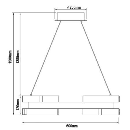 Lampa wisząca Tarja LED CCT złota LP-1810/1P GD