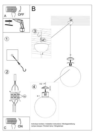 Lampa wisząca UGO 20 chrom