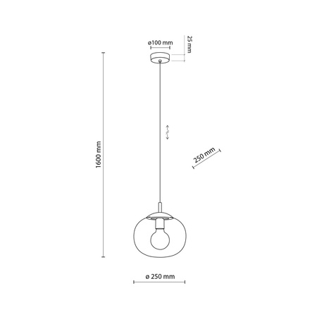 Lampa wisząca VIBE TOPAZ 1xE27  250