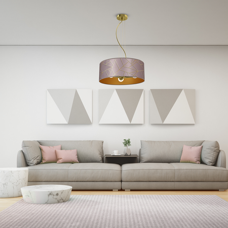 Lampa wisząca ZIGGY PINK Gold/Pink 3xE27