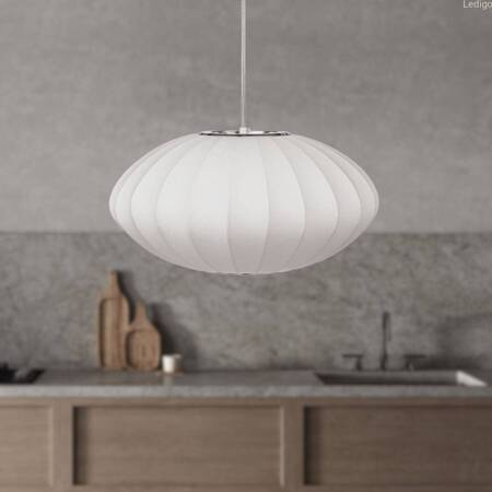 Lampa wisząca biała elegancka CLOUD elipsa 1xE27