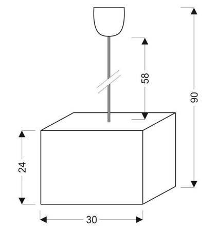 Lampa wisząca brązowa kwadratowa Basic 31-06110