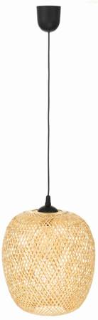 Lampa wisząca czarna BOHO bambusowa 30cm E27