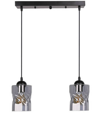 Lampa wisząca czarna/dymiona listwa 2xE27 Felis 32-00132