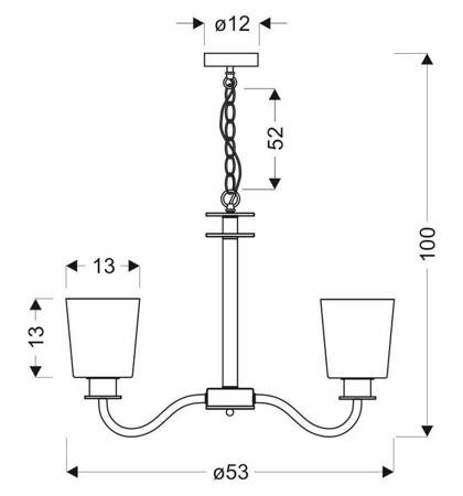 Lampa wisząca czarno-biała żyrandol 5xE27 Schubert 35-74249