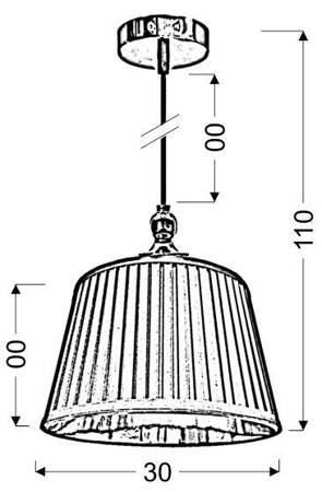 Lampa wisząca czarno-miedziana stożek 60W E27 Amore Candellux 31-39378