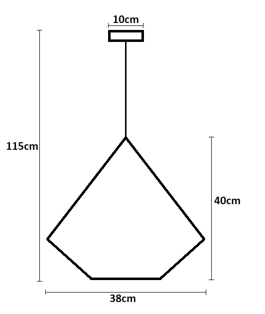 Lampa wisząca druciana LOFT Biały GEO PUSTY