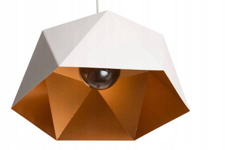 Lampa wisząca geometryczna nowoczesna duża biała