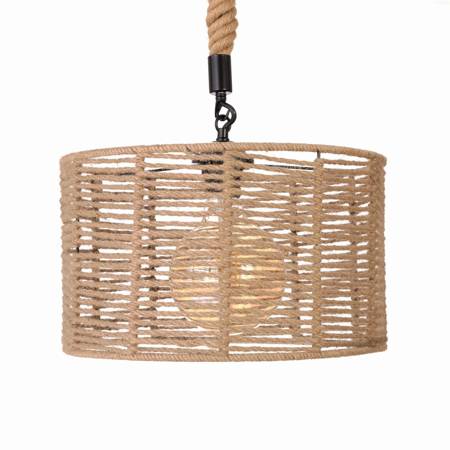 Lampa wisząca jutowa WALEC Boho 40cm E27