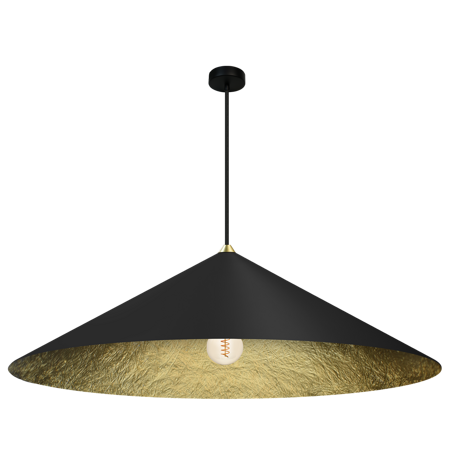 Lampa wisząca stożek  Fuji Ø90cm 1xE27 czarno złota