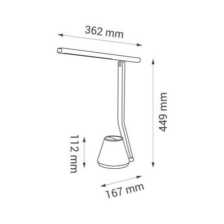 Lampka LED Cube z przybornikiem czarna