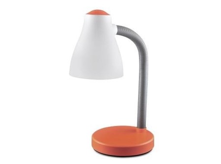 Lampka biurkowa 1 x E27 biało - pomarańczowa