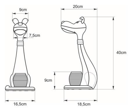 Lampka biurkowa K-BL1607 BIAŁY z serii PIESEK