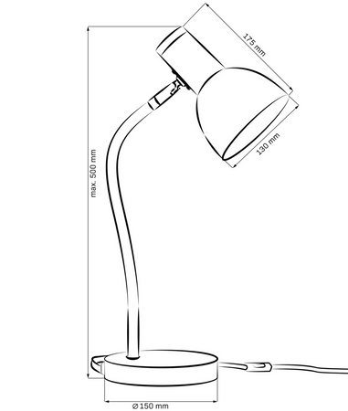 Lampka biurkowa MIMI 1xE27 różowa regulowana