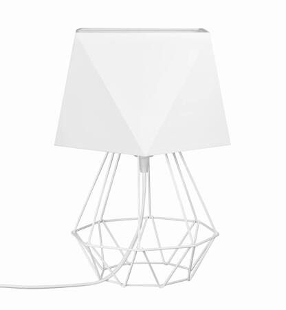 Lampka nocna Diament LOFT  WHITE  abażur biały