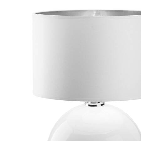 Lampka nocna PALLA White/Silver 1xE27