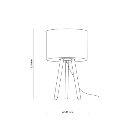 Lampka nocna TOKYO WHITE E27 Sosna