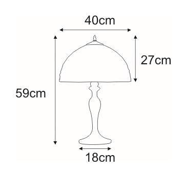 Lampka stołowa / nocna K-G162208 z serii TIFANY