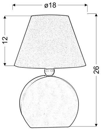 Lampka stołowa nocna niebieska 40W E14 MDF Ofelia 41-62461